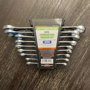 SOLD! Pittsburgh Wrenches, 9 pc set metric. 7-19mm